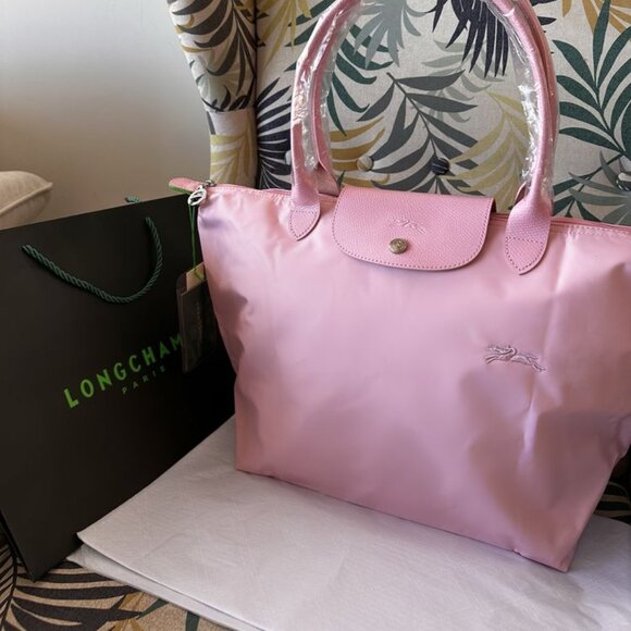 Longchamp Large Le Pliage Shoulder Tote Color Pink - Picture 1 of 6